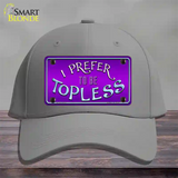 I Prefer Topless Novelty License Plate Hat Cotton / Gray