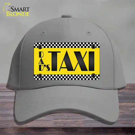 Dads Taxi Novelty License Plate Hat Cotton / Gray