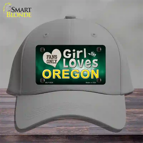 This Girl Loves Oregon Novelty License Plate Hat Cotton / Gray