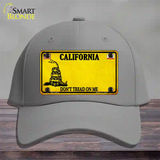 California Dont Tread On Me Novelty License Plate Hat Cotton / Gray