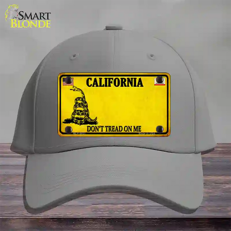 California Dont Tread On Me Novelty License Plate Hat Cotton / Gray