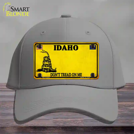 Idaho Dont Tread On Me Novelty License Plate Hat Cotton / Gray