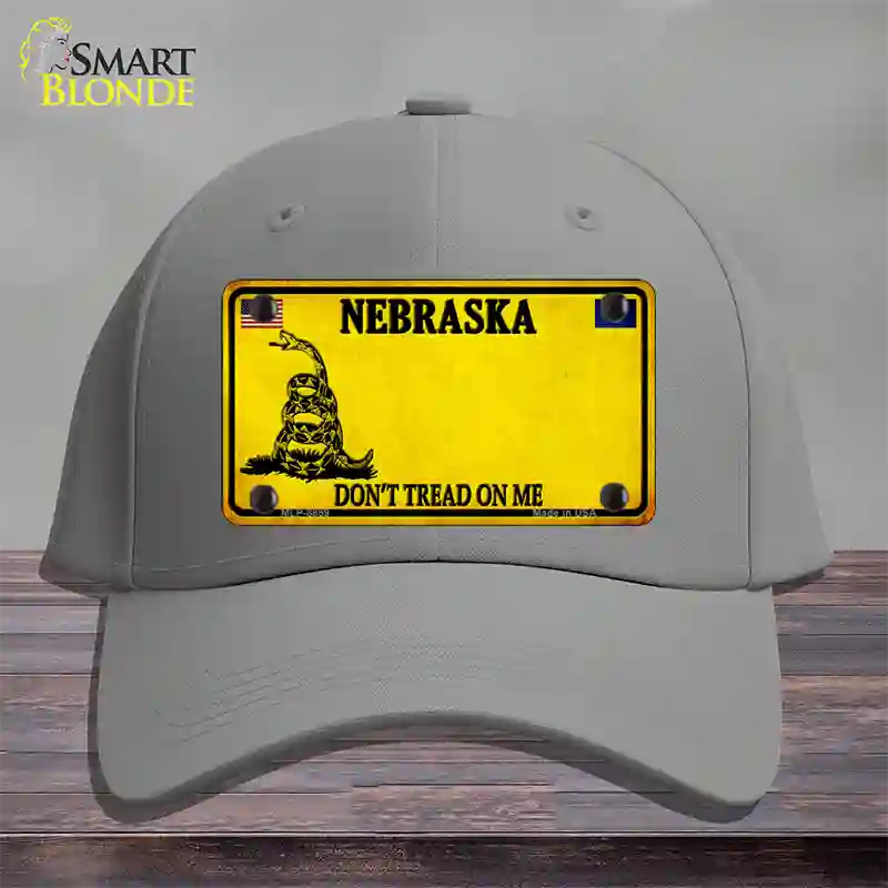 Nebraska Dont Tread On Me Novelty License Plate Hat Cotton / Gray