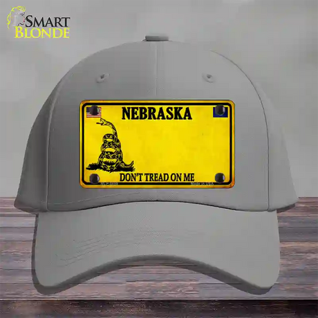 Nebraska Dont Tread On Me Novelty License Plate Hat Cotton / Gray