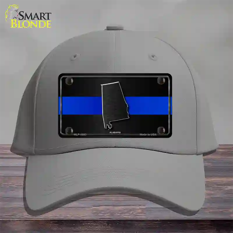 Alabama Thin Blue Line Novelty License Plate Hat Cotton / Gray