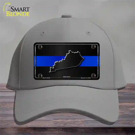 Kentucky Thin Blue Line Novelty License Plate Hat Cotton / Gray