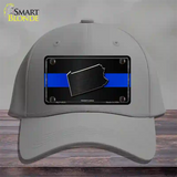 Pennsylvania Thin Blue Line Novelty License Plate Hat Cotton / Gray