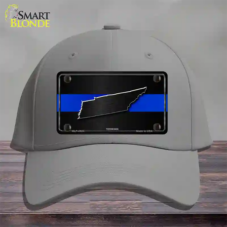 Tennessee Thin Blue Line Novelty License Plate Hat Cotton / Gray