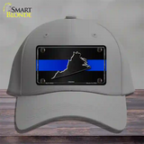 Virginia Thin Blue Line Novelty License Plate Hat Cotton / Gray