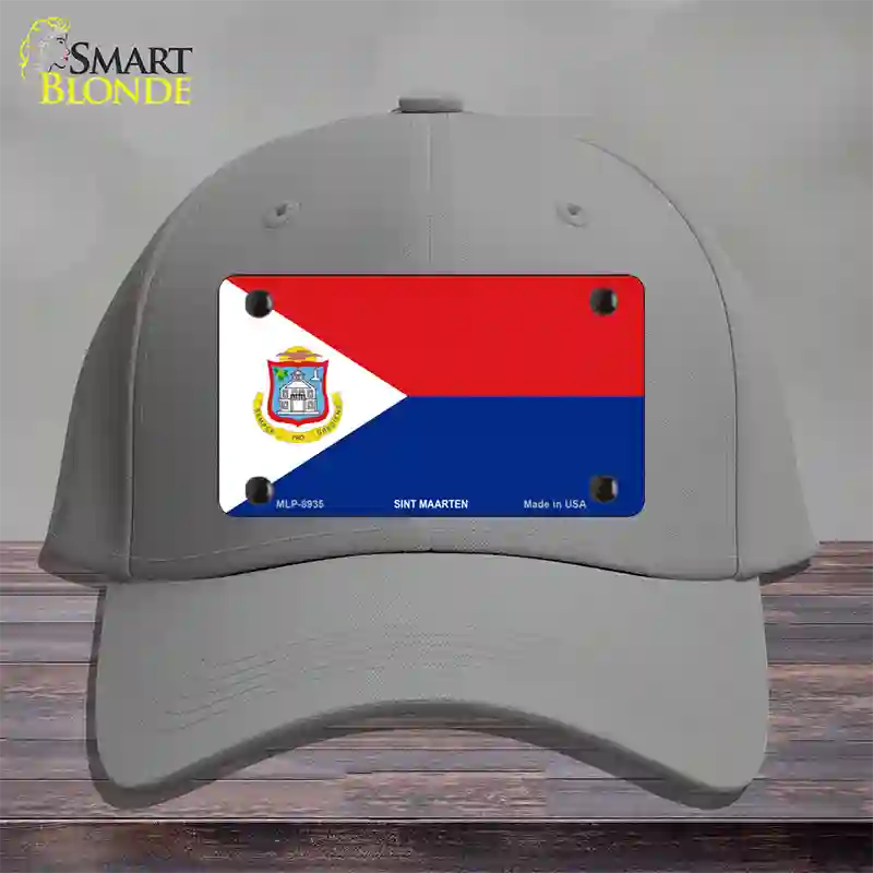 Sint Maarten Novelty License Plate Hat Cotton / Gray