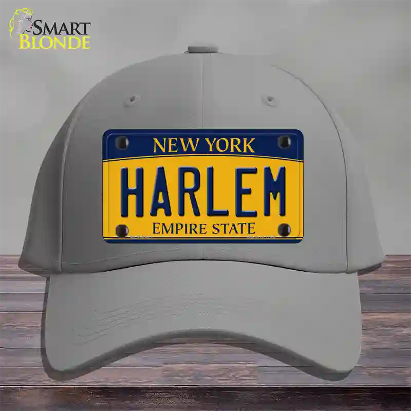 Harlem New York Novelty License Plate Hat Cotton / Gray