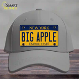 Big Apple Yellow New York Novelty License Plate Hat Cotton / Gray