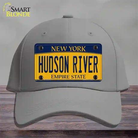 Hudson River New York Novelty License Plate Hat Cotton / Gray