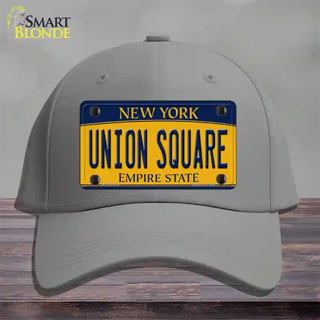 Union Square New York Novelty License Plate Hat Cotton / Gray