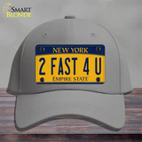 2 Fast 4 You New York Novelty License Plate Hat Cotton / Gray