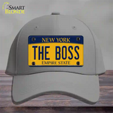 The Boss New York Novelty License Plate Hat Cotton / Gray