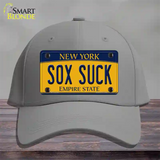 Sox Suck New York Novelty License Plate Hat Cotton / Gray