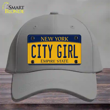 City Girl New York Novelty License Plate Hat Cotton / Gray