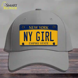 NY Girl New York Novelty License Plate Hat Cotton / Gray