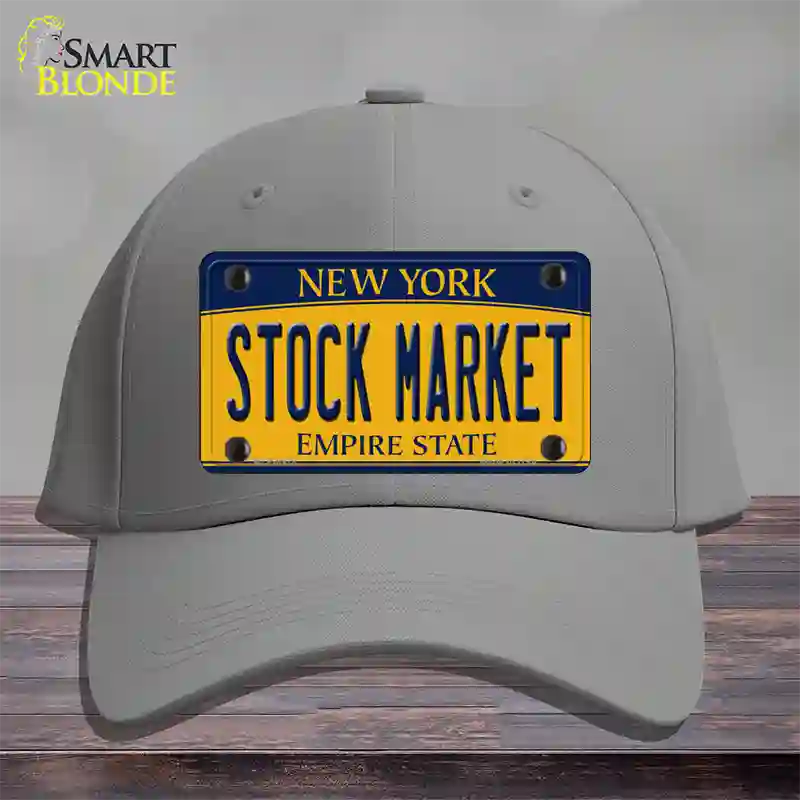 Stock Market Yellow New York Novelty License Plate Hat Cotton / Gray