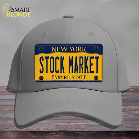 Stock Market Yellow New York Novelty License Plate Hat Cotton / Gray