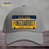 Fuhgedaboudit New York Novelty License Plate Hat Cotton / Gray