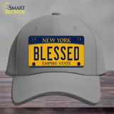 Blessed New York Novelty License Plate Hat Cotton / Gray