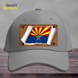 Arizona Flag Scroll Novelty License Plate Hat Cotton / Gray