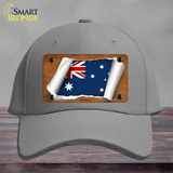 Australia Flag Scroll Novelty License Plate Hat Cotton / Gray