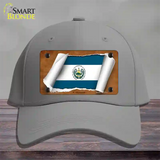 El Salvador Flag Scroll Novelty License Plate Hat Cotton / Gray