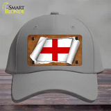 England Flag Scroll Novelty License Plate Hat Cotton / Gray