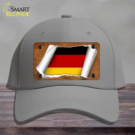 Germany Flag Scroll Novelty License Plate Hat Cotton / Gray