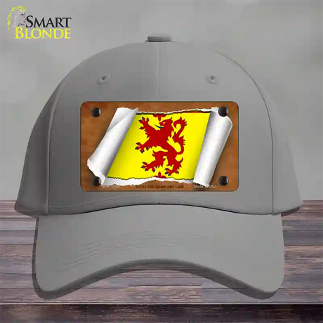 Scotland Rampant Lion Flag Scroll Novelty License Plate Hat Cotton / Gray