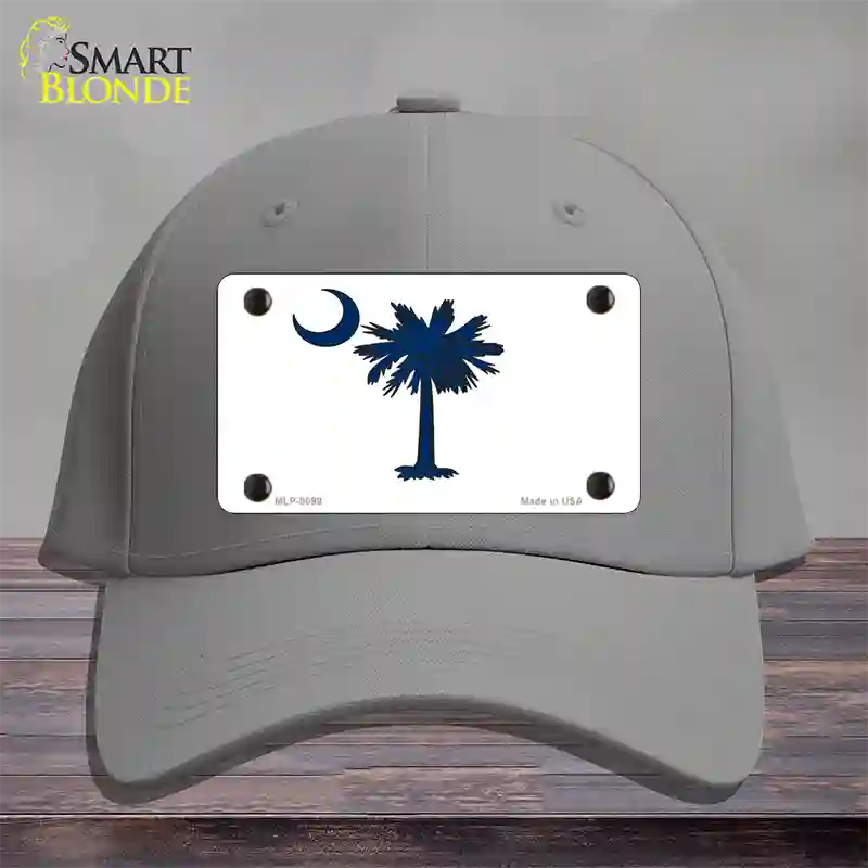 South Carolina White State Flag Novelty License Plate Hat Cotton / Gray