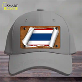 Thailand Flag Scroll Novelty License Plate Hat Cotton / Gray