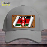 Kenya Flag Scroll Novelty License Plate Hat Cotton / Gray