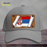 Serbia/Eagle Flag Scroll Novelty License Plate Hat Cotton / Gray