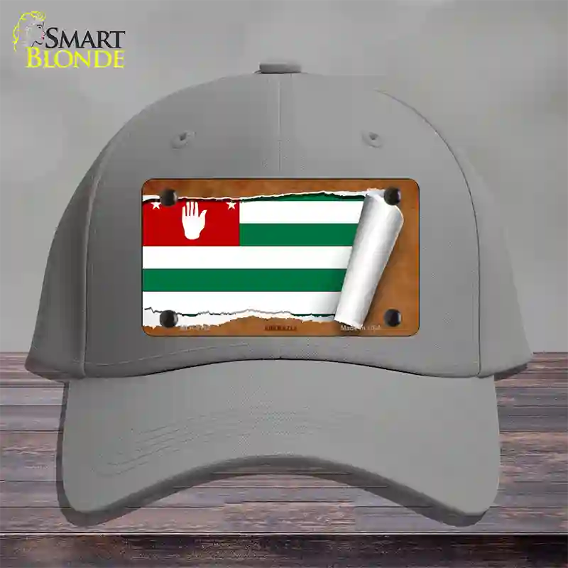 Abkhazia Flag Scroll Novelty License Plate Hat Cotton / Gray