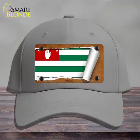 Abkhazia Flag Scroll Novelty License Plate Hat Cotton / Gray