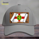 Alderney Flag Scroll Novelty License Plate Hat Cotton / Gray