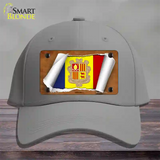 Andorra Flag Scroll Novelty License Plate Hat Cotton / Gray