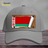 Belarus Flag Scroll Novelty License Plate Hat Cotton / Gray