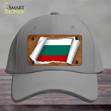 Bulgaria Flag Scroll Novelty License Plate Hat Cotton / Gray