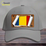 Chad Flag Scroll Novelty License Plate Hat Cotton / Gray