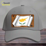 Cyprus Flag Scroll Novelty License Plate Hat Cotton / Gray