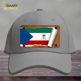 Equatorial Guinea Flag Scroll Novelty License Plate Hat Cotton / Gray