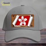 Hong Kong Flag Scroll Novelty License Plate Hat Cotton / Gray