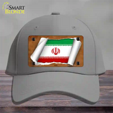 Iran Flag Scroll Novelty License Plate Hat Cotton / Gray