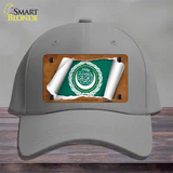 League of Arab States Flag Scroll Novelty License Plate Hat Cotton / Gray