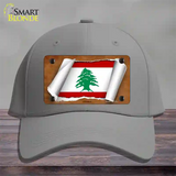 Lebanon Flag Scroll Novelty License Plate Hat Cotton / Gray